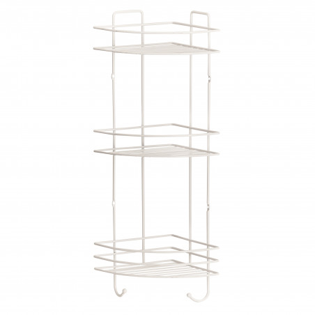 Metalife DB-717 Bathroom Shelving Unit, 18 x 18 x 52 cm, 3 shelves, White