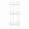 Metalife DB-717 Bathroom Shelving Unit, 18 x 18 x 52 cm, 3 shelves, White