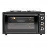 Finlux FMC-4535BF Compact Stove, 45 L, 1600 W, Two Burners, 3 Functions, Enamel, Black