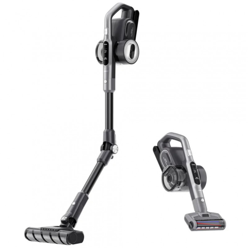 Σκούπα όρθια JIMMY H8 Flex, 550W, 185 AW, Αναδιπλούμενη, Κυκλώνας, 65 λεπτά αυτονομία, LCD, 7 αξεσουάρ, Γκρι/μαύρο