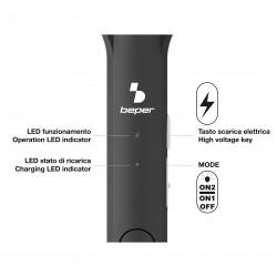 Ηλεκτρική παγίδα εντόμων Beper P206ZAN250, 2W, φόρτιση μέσω USB, βάση στήριξης, φωτισμός LED, λευκό