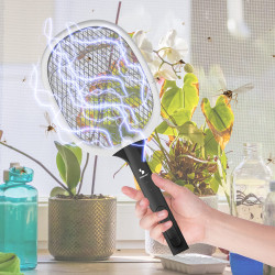 Ηλεκτρική παγίδα εντόμων Beper P206ZAN250, 2W, φόρτιση μέσω USB, βάση στήριξης, φωτισμός LED, λευκό