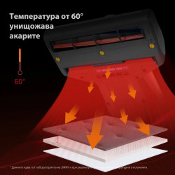 Aspirator împotriva acarienilor JIMMY JV35, 700 W, 16 000 Pa, Funcție de aspirare, Sterilizare prin încălzire, Filtrare în 6 trepte, Gri