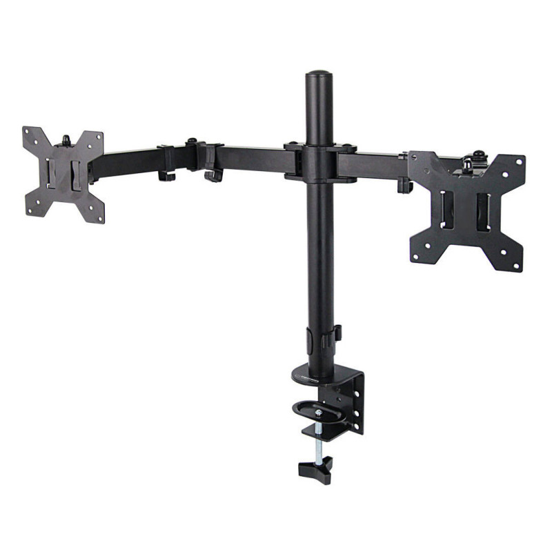 Esperanza ERW018 Monitor Stand, For 2 Monitors, 10"-27", VESA 75/100 mm, Up to 8 kg per Arm, Black
