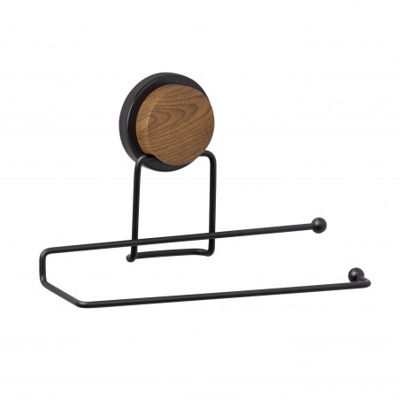 Metalife MGS-705W Kitchen Towel Holder, 24.5 x 11 x 13 cm, Black/Wood