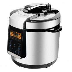 Oliver Voltz OV51985H6 Pressure Cooker, Large LED Touchscreen Display, 1000W, 6L, 70kPa, 24-Hour Timer, Stainless Steel