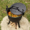 Kinghoff KH 2233 Cooking Pot, Hunter Style, 10 Liters, Cast Iron, For Barbecue, Black