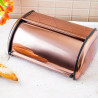 Kinghoff KH 1840 Bread Box, 36 cm, Lightweight and durable construction, Stainless steel, Rose gold