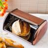 Kinghoff KH 1840 Bread Box, 36 cm, Lightweight and durable construction, Stainless steel, Rose gold