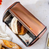 Kinghoff KH 1840 Bread Box, 36 cm, Lightweight and durable construction, Stainless steel, Rose gold
