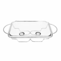 Kinghoff KH 1410 Hot Serving Bowl, 3 liters, Steel Lid, Glass
