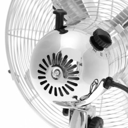 Klausberg KB 7537 Table Fan, 35 cm, 40 W, Stainless Steel, Oscillation, 3 Speeds, Stainless Steel