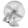 Klausberg KB 7537 Table Fan, 35 cm, 40 W, Stainless Steel, Oscillation, 3 Speeds, Stainless Steel