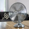 Klausberg KB 7537 Table Fan, 35 cm, 40 W, Stainless Steel, Oscillation, 3 Speeds, Stainless Steel