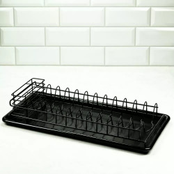 Kinghoff KH 1479 Dish Rack, 50.5 x 24.5 x 9.5 cm, Black