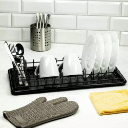 Kinghoff KH 1479 Dish Rack, 50.5 x 24.5 x 9.5 cm, Black