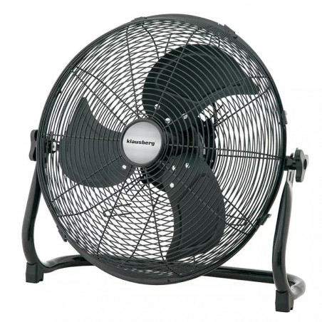 Klausberg KB 7517 padlóventilátor, 100W, 45 cm, fém, 3 sebességfokozat, Fekete