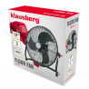 Ανεμιστήρας δαπέδου Klausberg KB 7517, 100W, 45 cm, Μεταλλικός, 3 ταχύτητες, Μαύρο