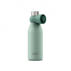 Joseph Joseph Loop 81118 Insulated Bottle, 500 ml, Double-walled with copper lining, Clip-on cap, Vacuum insulation, Green