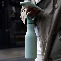 Joseph Joseph Loop 81118 Insulated Bottle, 500 ml, Double-walled with copper lining, Clip-on cap, Vacuum insulation, Green