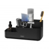 Joseph Joseph EasyStore 70600 Bathroom Organizer, 5 Compartments, 24.9 x 12 cm, Non-Slip Base, Black