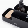 Joseph Joseph EasyStore 70600 Bathroom Organizer, 5 Compartments, 24.9 x 12 cm, Non-Slip Base, Black