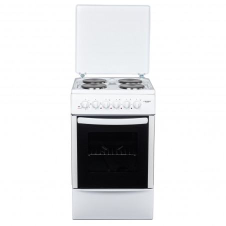 Aragaz Crown CR-50E50, 49L, 4 arzătoare, 3 programe, 300C, capac, alb