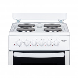 Aragaz Crown CR-50E50, 49L, 4 arzătoare, 3 programe, 300C, capac, alb