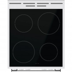 Готварска печка Gorenje GEC5A61WG, 70 l, 4 котлона, 10 програми, 275C, AquaClean, SilverMatte, Бял