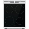 Aragaz electric vitroceramic Gorenje GEC5A61WG, 70 L, 10 functii, Placi ceramice, AquaClean, Silvermatte, Indicator de caldură reziduala, Alb
