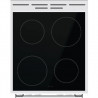 Готварска печка Gorenje GEC5A61WG, 70 l, 4 котлона, 10 програми, 275C, AquaClean, SilverMatte, Бял