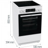 Aragaz Gorenje GEC5C42WG, 70L, 4 plite, 10 programe, 275C, display LED, Clasa A, Alb