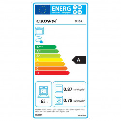 Aragaz Crown 6410A, 65L, 4 arzătoare, 6 programe, 300C, termostat, capac, alb