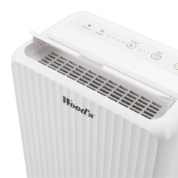 Woods MRD10G Dehumidifier, Up to 40 m², For Bathrooms, 10 L/24 H, Timer, Adjustable Airflow, Hygrostat, White