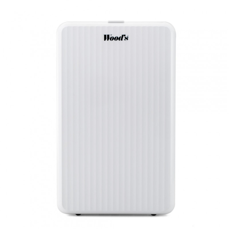 Woods MRD10G Dehumidifier, Up to 40 m², For Bathrooms, 10 L/24 H, Timer, Adjustable Airflow, Hygrostat, White