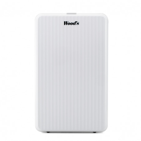 Woods MRD10G Dehumidifier, Up to 40 m², For Bathrooms, 10 L/24 H, Timer, Adjustable Airflow, Hygrostat, White