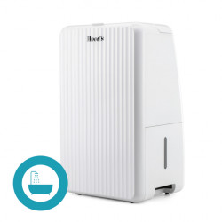 Woods MRD10G Dehumidifier, Up to 40 m², For Bathrooms, 10 L/24 H, Timer, Adjustable Airflow, Hygrostat, White