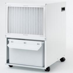 Woods SW-38FW Dehumidifier, Up to 140 m², 336 m³, 19 L/24 h, For garages and basements, Hygrostat, i-EcoDefrost, Casters, White