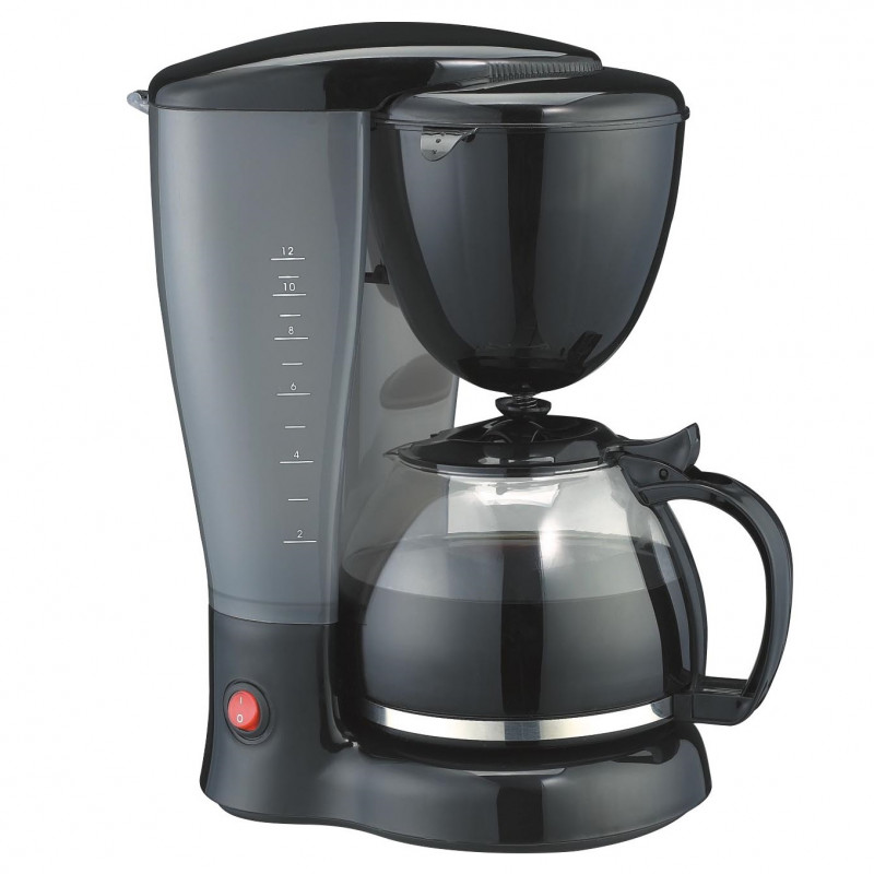 Cafetiera electrica Rosberg R51170C, 800W, 10-12 cesti, Sticla ignifuga, Negru