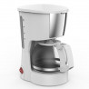 Rosberg R51170F Coffee Maker, 600W, 600 ml, Glass carafe, Plastic filter, White