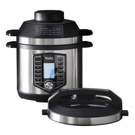 Multicooker si Air Fryer 2in1 Oliver Voltz OV51985G6, 6L, 1500W, 44 functii, 12 programe, Inox