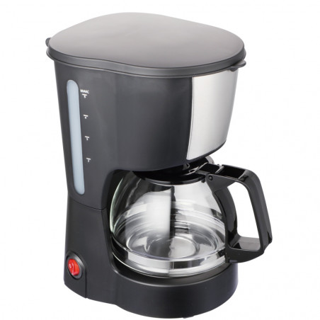 Rosberg R51170F Coffee Maker, 600W, 600 ml, Glass carafe, Plastic filter, Black