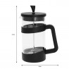 Kinghoff KH 1399 French Press, 1 L, Glass Bowl, Black