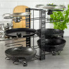 Kinghoff KH 1640 Kitchen Organizer, For pans or lids, 8 tiers, Metal, Black