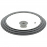 Kinghoff KH 1649 Lid, 24/26/28 cm, Glass, Silicone Rim, Universal, Gray