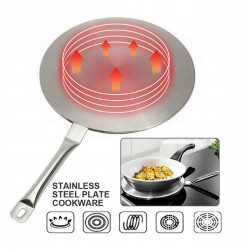 Kinghoff KH 1710 Induction Cooktop Adapter, 28 cm, Universal, Stainless Steel