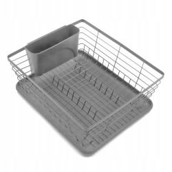 Kinghoff KH 1715 Dish Rack, Cutlery Holder, 36x30 cm, Gray