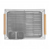 Kinghoff KH 1729 Dish Rack, Cutlery Holders, Wooden Handles, Gray