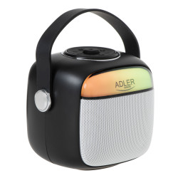 Adler AD 1199 Karaoke Speaker with Microphone, Wireless, 8-hour battery life, USB-C, Bluetooth 5.1, Black