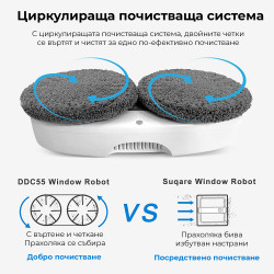 HUTT DDC5 Window Cleaning Robot, 120W, 3800Pa, AI Sensors, Built-in UPS, Smart Algorithm, Black